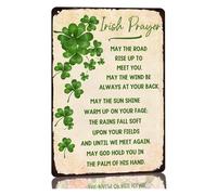 PAJPXPCD Inspirational Irish Quote Vintage Tin Sign May The Road Rise Blessing Wall-Art For St Patricks Day Or Year Round Home Decor 8 x 12 inch