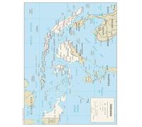PAJPXPCD Modern Indonesia Political Map Poster - Featuring Roads and Major Cities, Large Format Canvas Print Style for Home Decor(Unframed,16x24inch(40x60cm))