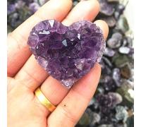 PAJPXPCD Natural Magic Natural Amethyst Cluster Heart Shape Crystal Crafts Home Decor Heart Amethyst Crystal Stone Gift 1pcs (Color : 5-6mm, Tamaño: 9-10 cm)
