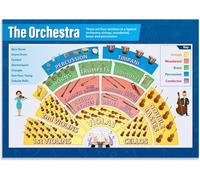 PAJPXPCD Orchestra Study Poster Instrument Seating Chart and Families Guide for Music Students Classroom Reference(Unframed,16x24inch(40x60cm))