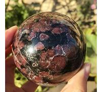 PAJPXPCD Piedras preciosas para decoración de cristal natural de astrofilita, granate, esfera para decoración del hogar, piedra reiki, cristal aura