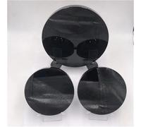 PAJPXPCD Posavasos de obsidiana pulida 18 cm alto, con placa espejo cristal redonda negra for decoración del hogar, 1 unidad PAJPXPCD