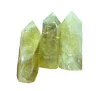 PAJPXPCD Regalo 1 pieza de cristal natural de color de cristal de prisma único, piedra de cristal amarillo residual, columna de cristal, 7-8cm, Ágata