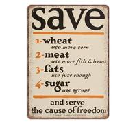 PAJPXPCD Retro Food Advertisement Metal Tin Sign Vintage Kitchen Wall-Art Pub Bar Cafe Decor 8 X 12 Inch
