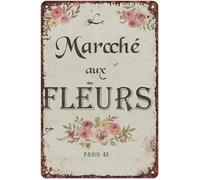 PAJPXPCD Rustic Metal Sign French Country Farmhouse Vintage Decor For Kitchen Dining Room Entryway Mudroom Timeless European Flair Art 8 X 12 inch