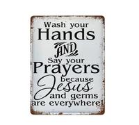 PAJPXPCD Sanitation Humor Metal Sign Wash Your Hands Often Vintage Tin Plaque Funny Wall Decor for Bathroom Kitchen Home 8 X 12 Inch