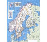 PAJPXPCD Scandinavia Finland Norway Sweden Map Political Poster Canvas Wall-Art Nordic Countries Office Decor(Unframed,08x12inch(20x30cm))