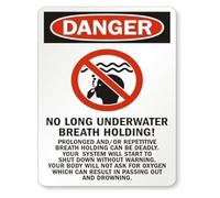 PAJPXPCD Swimming Pool Sign Warning Against Prolonged Submersion May Cause Loss of Consciousness Metal 8 X 12 in
