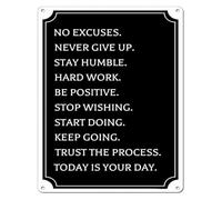 PAJPXPCD Trust The Process Today Is Your Day Metal Sign 12x8 Inch