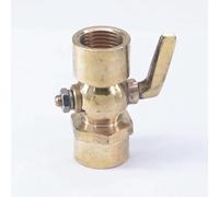 PAJPXPCD Válvula de cierre de llave de purga de drenaje de latón, rosca hembra de 1/2" a hembra de 1/2" for combustible, gasóleo, aire