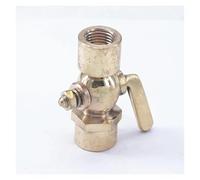 PAJPXPCD Válvula de cierre de llave de purga de latón con rosca hembra de 1/4" a hembra de 1/4" for combustible, gasóleo, aire
