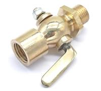 PAJPXPCD Válvula de cierre de llave de purga de latón, macho de 3/8" a hembra M16 x 1,5 mm, for combustible, gasóleo y aire