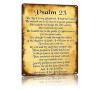 PAJPXPCD Vintage Aluminum Plaque with Scripture Art Text Metal Sign for Home Wall Decor on Walls Doors Fences (8 X 12 in)