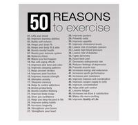 PAJPXPCD Vintage Athletic Club Metal Sign 50 Reasons to Stay Active Exercise Motivation Aluminum Wall Hanging for Locker Room Sauna Entry Bench Seating Area 8 X 12 inch