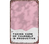 PAJPXPCD Vintage Metal Sign Preppy Sophisticated Quote Decor For Home Office Bedroom Library Study Nook Traditional Elegant Style Plaque 8 X 12 inch