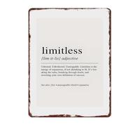 PAJPXPCD Vintage Metal Tin Sign Unlimited Potential Empower Yourself Quote Wall-Art For Office Bedroom Classroom Waiting Room Success Driven 8 X 12 inch