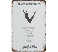PAJPXPCD Vintage Pilates Metal Tin Sign Fitness Studio Decor Inspirational Wall-Art For Home Gym Yoga Room Mindful Movement Art 8x12 Inch