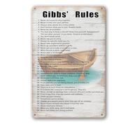 PAJPXPCD Vintage Rules of Conduct Metal Tin Sign Inspirational Quote Wall Decor for Home Office Garage 8 X 12 inch