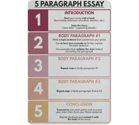 PAJPXPCD Writing an Essay How to Write 5 Paragraph Educational Poster 8 X 12 in