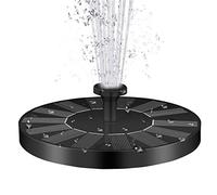 PAKEY Solar Fountain for Bird Bath Height Up to 11.81 Solar Fountain Pump 6.30 Inch Diameter with 4 Nozzles
