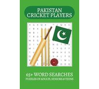 Pakistan Cricket Players Word Search Puzzle Book: Word Searches with Easy to Read Print about Pakistan Cricketers, Cricket, Pakistan and more | 6x9 ... . Gift for Vacations, Holiday and Free Times