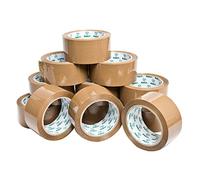 PAKIT Paquete de 12 rollos de cinta de embalaje marrón | 12 rollos de cinta transparente resistente de grado comercial de 48 mm x 66 m para embalaje, boxeo, mudanza y envío