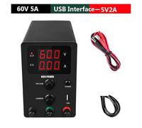 PAKLIF Conmutación Negro Ajustable regulador de Voltaje de alimentación de Laboratorio Laboratorio Regulador de la Fuerza 6 0 V 5A Variable Banco conmutada Fuente 30V 10A(Gold)