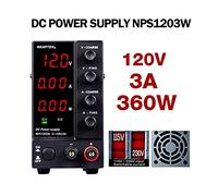 PAKLIF NPS1203W Fuente de alimentación de conmutación de Laboratorio Ajustable 3A Regulador de Voltaje Variable Estabilizador Estabilizador Fuente de Banco DC Fuente de alimentación(U-S)