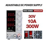 PAKLIF WANTETK NPS3010W Fuente de alimentación DC estabilizada Estilizada Ajustable 4 Dígitos Banco de Laboratorio Fuente de alimentación 30V 10A 30V 60V 5A AC DIY(3 Digits 30V 10A)
