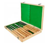 PAKLIF Woodworking Chisel Sets 8 Pcs Benchtop Wood Lathe For Wood Lathe Laboratories/Workshops/Engineering (Color : Burlywood)