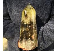 PAKMEZ 1000-1100g Piedras de Punta de Varita de obelisco de Cuarzo Citrino Natural Grande Obelisco