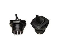 PAKMEZ 1PC Round Shake Head Open 18mm Toggle Switch R13-405D 6P 3gears(on-Off-on 6A250V 10A125V