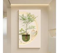 PAKMEZ Arte Mural de Arenisca con Jarrón Decoración de Pared iluminada, Escultura Colgante Moderna para Sala de Estar Pasillo y Oficina(White 2,50 * 87cm/19.7 * 34.3in)