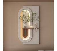 PAKMEZ Colgante de Pared de Arenisca 3D con luz LED, Diseño De Jarrón para Almacenar Agua, Ideal para Sala de Estar Comedor y Porche(White,70 * 140cm/27.6 * 55in)