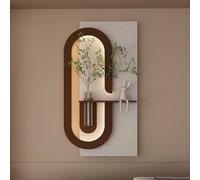 PAKMEZ Colgante de Pared de Arenisca 3D con luz LED, Diseño De Jarrón para Almacenar Agua, Ideal para Sala de Estar Comedor y Porche(Brown,60 * 120cm/23.6 * 47.2in)