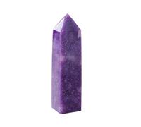 PAKMEZ Crystal Purple Mica Four-Sided Column Dream Amethyst Crystals Towers Quartz Crystal Decoration Gifts,200~300g Obelisco