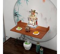 PAKMEZ Mesa de Altar con Santuario Personal, Pequeño Soporte de Templo de Escritorio, para La Estatua Espiritual Sala De Estar Estudio Oficina Casa De Té Oración(Red,38 * 46 * 6cm/14 * 18 * 2in)