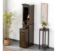 PAKMEZ Mesa de Altar de Madera, Mesa de Altar con Almacenamiento, Santuario Budista Chino, para Oraciones Budistas, Ceremonia del Té(40 * 72 * 186cm/15.7 * 28.3 * 73.2in)