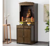 PAKMEZ Mesa de Altar de Madera, Mesa de Altar con Almacenamiento, Santuario Budista Chino, para Oraciones Budistas, Ceremonia del Té(50 * 72 * 186cm/19.7 * 28.3 * 73.2in)