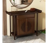 PAKMEZ Mesa de Altar para Meditación, Gabinete de Buda, Nicho de Buda, con Espacio de Almacenamiento, para Decoración Budista del Hogar(Brown,120 * 40cm/47.2 * 15.7in)