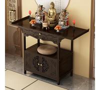 PAKMEZ Mesa de Altar para Meditación, Mesa de Altar Chino con Pedestal de Almacenamiento, para Oraciones Budistas, Ceremonia del Té(100 * 40cm/39.4 * 15.7in)