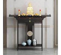 PAKMEZ Mesa de Ofrenda con Almacenamiento, con Bandeja Oculta, Mesa de Altar de Santuario Personal, For Decoración del Hogar, Adornos, Dios De La Riqueza(120 * 40 * 100cm/47 * 15 * 39in)