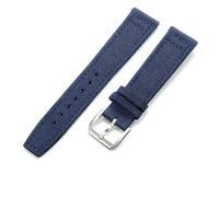 PAKMEZ Pulsera de reloj de tela Banda de reloj de lienzo de nylon de 20-22mm, Azul-k10, 21mm