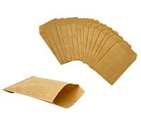 PAKNOR® 100 bolsas de papel marrón pequeñas - 7 x 12 cm, ideales para llenar lágrimas de alegría y calendarios de adviento, mini bolsas de papel kraft para manualidades para bodas, Navidad
