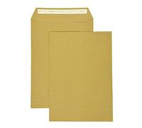 PAKNOR® 50 sobres marrones, DIN C4, 229 x 324 mm, 90 g, sin ventana, solapa recta, cierre autoadhesivo, tamaño A4, sobres de negocios, sobres de cartas