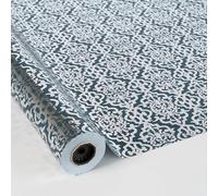 PAKOT - Bobina Papel de Regalo Metalizado con Alegorías Rollo Papel para Envolver Regalos y Embalaje Comercial Plata 70 cm x 25 m