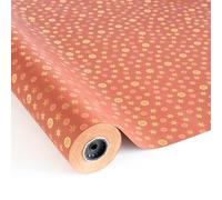 PAKOT - Bobina Papel Kraft Reciclado con Copos Metalizados Papel para Envolver Regalos Sostenible 70 cm x 25 m 1 Unidad
