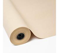 Pakot Papel de Regalo Kraft 100% Reciclado para Envolver Regalos Bobina Grande Crema Rollo 70 cm x 100 m Papel Kraft Ecológico para Tiendas, Empresas, Manualidades y Presentación de Productos