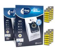 PakTrade 24 Bolsas de Aspiradora + 30 Aromas Compatible conAEG-Electrolux Ergospace XXL TT 11, Ergospace XXL TT 14, Ergospace XXL19, Ergospace XXL50D | 24 Bolsas, Ambientador, Accesorios, Repuestos