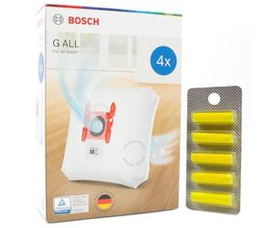 PakTrade 4 Bolsas para Aspiradora + 5 Ambientadores Compatible con Bosch GL-45 Maxx'x - BGL45 ... | BGB45 ... | GL-50 Free'e - BSGL5 ... | 4 Bolsas, Ambientador, Accesorios, Repuestos